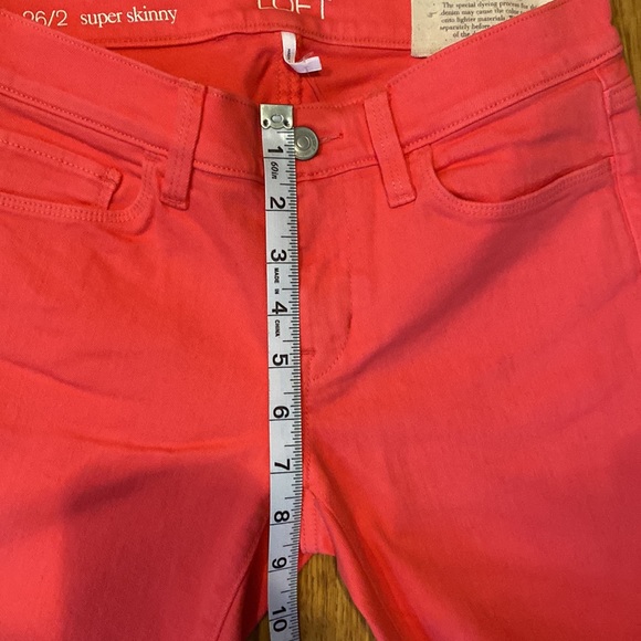 Brand new LOFT coral super skinny jeans - Picture 11 of 11